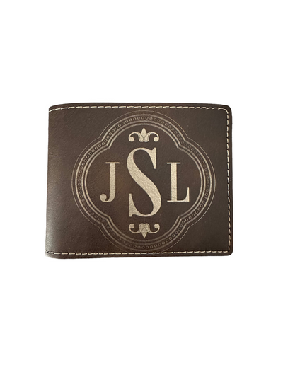 Bi Fold Engraved Wallet